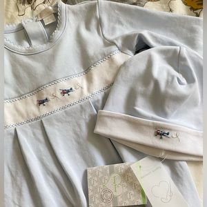 Kissy Kissy smocked outfit 3-6 months